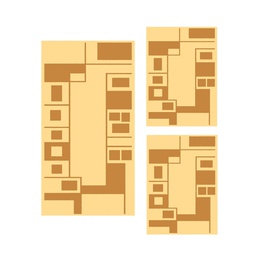 رولاكس 65081 (مستطيل, ( T 60X150 + 2T 60X110 ), قشدي)