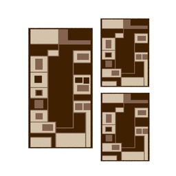 RELAX 65081 (Rectangulaire, ( T 60X150 + 2T 60X110 ), MARRON BORDEAUX)