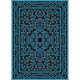 OPERA 57540 (Rectangular, 200X275, BLEU TURQUOISE_NOIRE)