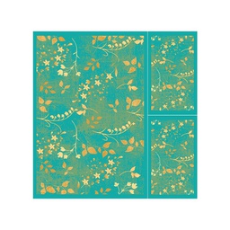 TADJ 51070 (Rectangular, ( T 140X220 + 2T 60X110 ), VERT TURQUOISE)