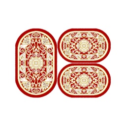 VALENCIA 51130 (Oval, ( O 80X130 + 2O 65X100 ), BORDEAUX_CREME)
