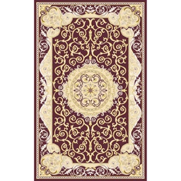 VALENCIA 51130 (Rectangulaire, 250X400, MARRON BORDEAUX_CREME)