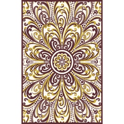 VALENCIA 53600 (Rectangulaire, 200X280, MARRON BORDEAUX_CREME)