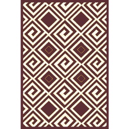 VALENCIA 58490 (Rectangulaire, 200X280, MARRON BORDEAUX_CREME)