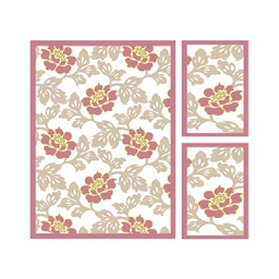 VALENCIA 66750 (Rectangulaire, ( T 160X220 + 2T 60X110 ), BOIS DE ROSE_CREME)