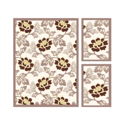 VALENCIA 66750 (Rectangulaire, ( T 160X220 + 2T 60X110 ), MARRON BRONZE_CREME)