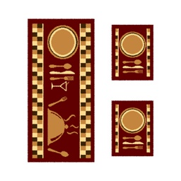TAGHIT 58110 (Rectangular, ( T 60X120 + 2T 60X45 ), BORDEAU CLAIR)