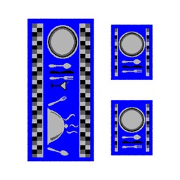 TAGHIT 58110 (Rectangulaire, ( T 60X120 + 2T 60X45 ), BLEU ROI)