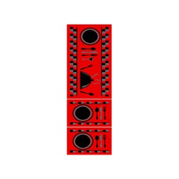 TAGHIT 58111 (Rectangulaire, ( T 60X120 + 2T 60X45 ), ROUGE)