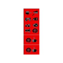 TAGHIT 58151 (Rectangular, ( T 60X120 + 2T 60X45 ), ROUGE)