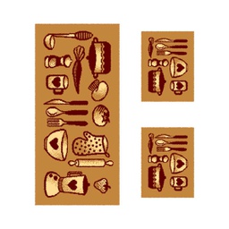 TAGHIT 58170 (Rectangulaire, ( T 60X120 + 2T 60X45 ), MARRON MIEL)