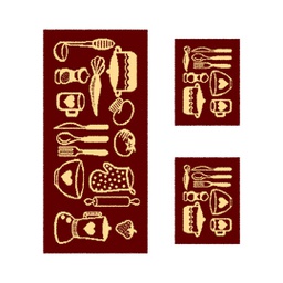 TAGHIT 58173 (Rectangular, ( T 60X120 + 2T 60X45 ), BORDEAUX)