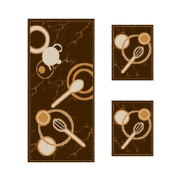 TAGHIT 79380 (Rectangulaire, ( T 60X120 + 2T 60X45 ), MARRON BORDEAUX)