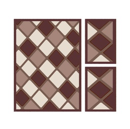 OLYMPIA 58410 (Rectangulaire, ( T 160X220 + 2T 60X110 ), MARRON CHOCO LX)