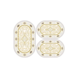 فالينسيا 51120 (بيضوي, ( O 80X130 + 2O 65X100 ), عاجي فاتح / قشدي)