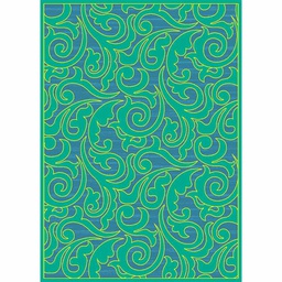 VALENCIA 55420 (Rectangular, 200X280, VERT TURQUOISE_BLEU TURQUOISE)