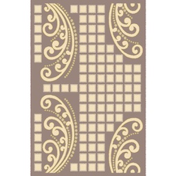 VALENCIA 66080 (Rectangulaire, 200X280, MARRON BRONZE_CREME)