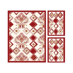 VALENCIA 66760 (Rectangular, ( T 160X220 + 2T 60X110 ), BORDEAUX_CREME)