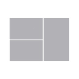 OLYMPIA 10000 (Rectangulaire, ( T 80X130 + 2T 65X100 ), GRIS CLAIRE LX)