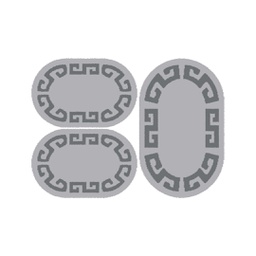 أولمبيا 40520 (بيضوي, ( O 80X130 + 2O 65X100 ), رمادي فاتح مع لمعة)