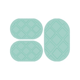 OLYMPIA 58411 (Ovale, ( O 80X130 + 2O 65X100 ), BLEU TURQUOISE LX)