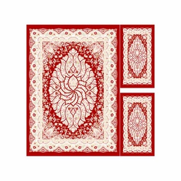 إزمير 69871 (مستطيل, ( T 160X220 + 2T 60X110 ), أحمر عنابي)