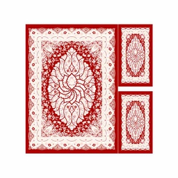 إزمير 69875 (مستطيل, ( T 160X220 + 2T 60X110 ), أحمر عنابي)