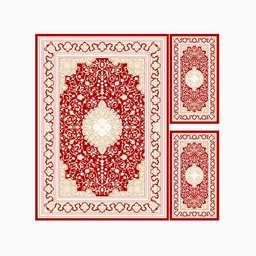 IZMIR 71590 (Rectangulaire, ( T 160X220 + 2T 60X110 ), BORDEAUX)