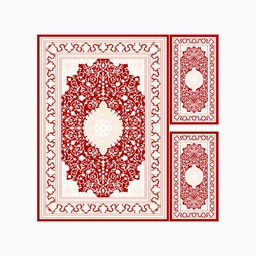 إزمير 71595 (مستطيل, ( T 160X220 + 2T 60X110 ), أحمر عنابي)