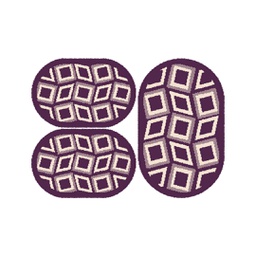 بليم 56300 (بيضوي, ( O 80X130 + 2O 65X100 ), أرجواني مع لمعة)