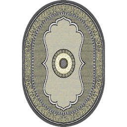 SHIRAZ 76060 (Ovale, 130X160, GRIS FONCE)