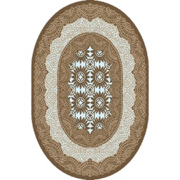 SHIRAZ 76070 (Ovale, 130X160, BRUN PALE)