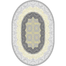SHIRAZ 76070 (Oval, 130X160, GRIS CLAIRE)