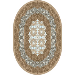 SHIRAZ 76070 (Ovale, 130X160, IVOIRE)
