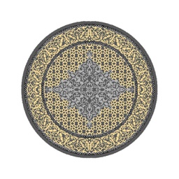 SHIRAZ 80440 (Round, 130X130, GRIS FONCE)