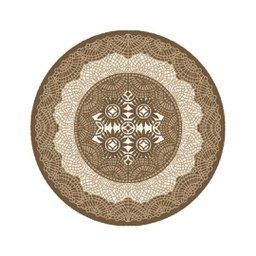 SHIRAZ 76070 (Round, 130X130, BRUN PALE)