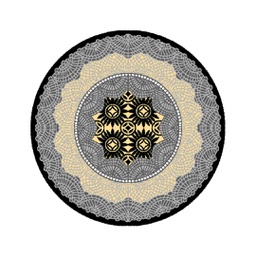 SHIRAZ 76070 (Round, 130X130, NOIRE)