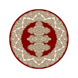 SHIRAZ 80450 (Round, 130X130, BORDEAUX)