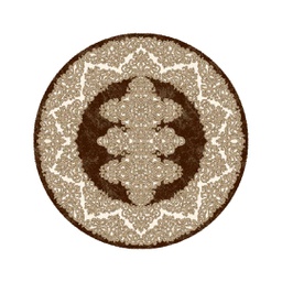 SHIRAZ 80450 (Round, 130X130, MARRON CAFE)