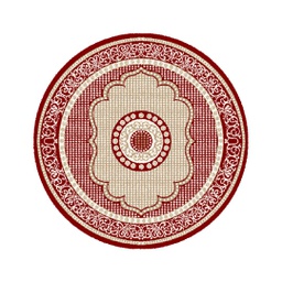 SHIRAZ 76060 (Round, 130X130, BORDEAUX)