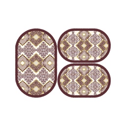VALENCIA 64300 (Ovale, ( O 80X130 + 2O 65X100 ), MARRON BORDEAUX_CREME)
