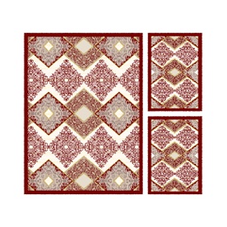 VALENCIA 64300 (Rectangulaire, ( T 160X220 + 2T 60X110 ), BORDEAUX_CREME)