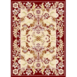 VALENCIA 53620 (Rectangulaire, 200X280, BORDEAUX_CREME)
