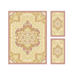 VALENCIA 58290 (Rectangular, ( T 160X220 + 2T 60X110 ), BOIS DE ROSE_CREME)