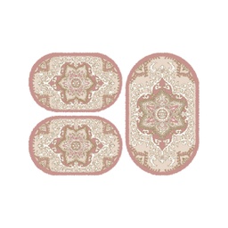 VALENCIA 58290 (Ovale, ( O 80X130 + 2O 65X100 ), BOIS DE ROSE_CREME)