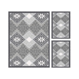VALENCIA 64300 (Rectangulaire, ( T 160X220 + 2T 60X110 ), GRIS FONCE_GRIS CLAIRE)