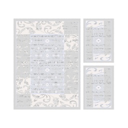 VALENCIA 75960 (Rectangulaire, ( T 160X220 + 2T 60X110 ), GRIS CLAIRE_GRIS CLAIRE)