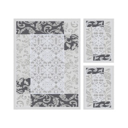 VALENCIA 75961 (Rectangulaire, ( T 160X220 + 2T 60X110 ), GRIS CLAIRE_GRIS CLAIRE)