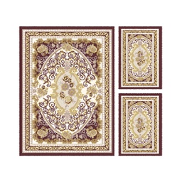 VALENCIA 71860 (Rectangular, ( T 160X220 + 2T 60X110 ), MARRON BORDEAUX_CREME)