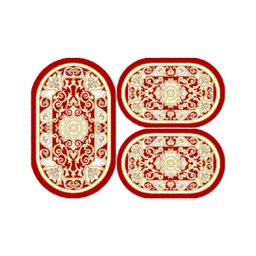 VALENCIA 51130 (Oval, ( O 80X130 + 2O 65X100 ), BORDEAUX_IVOIRE)
